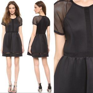 Fishnet Mesh Skater Dress